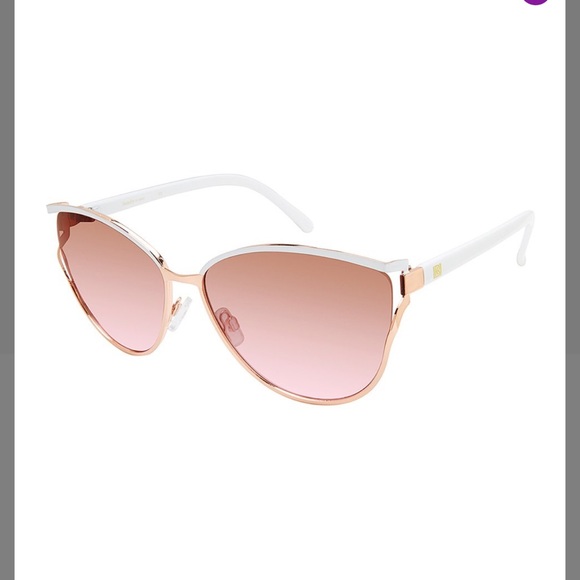 Laundry by Design Accessories - Rose Gold & White Cat-Eye Sunglasses